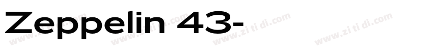Zeppelin 43字体转换